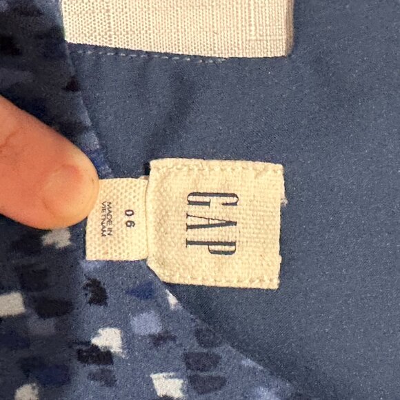 Gap Navy & White Speckled Fit & Flare Dress - Pockets - Size 6 - Picture 5 of 6